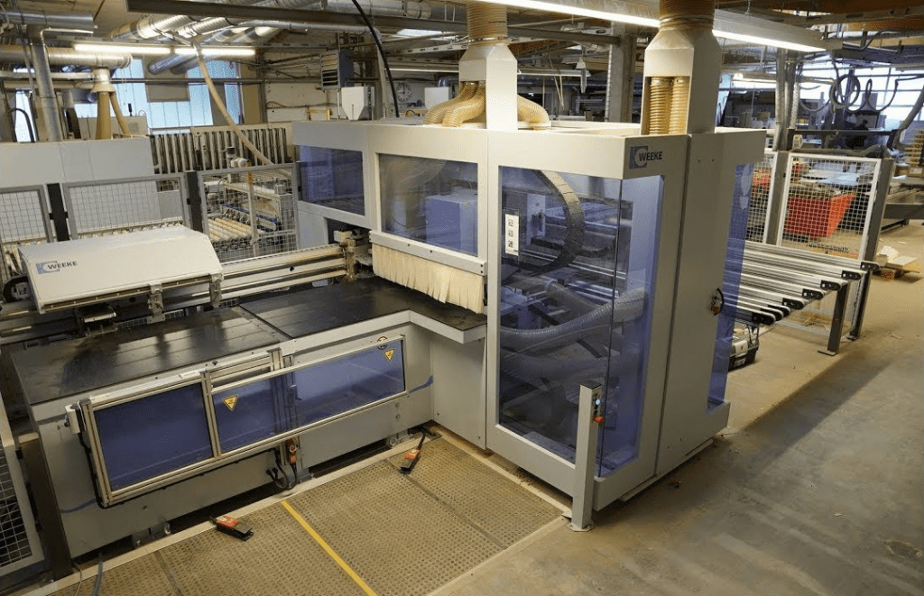 Egi Interiors - Weeke (Hamag group) CNC machining center with Cabinet Assembly line